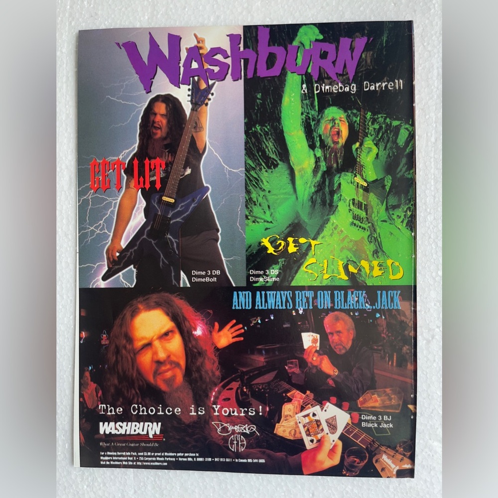 Washburn Guitar Pinup with Dimebag Darrell
